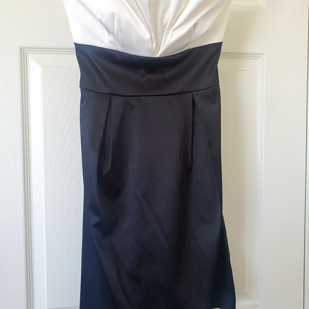 Black and white prom dress